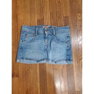 Vintage Paris Blues Denim Micro Mini‎ Skirt 90s Size 9 Y2K Women's 31x11